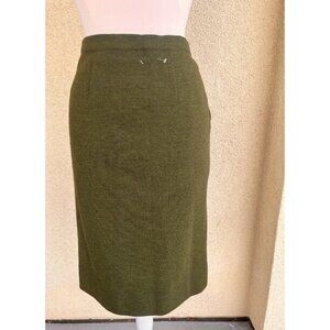 Vintage 60s Bullock's Italian Madmen pencil skirt size 12 MIRSA Green